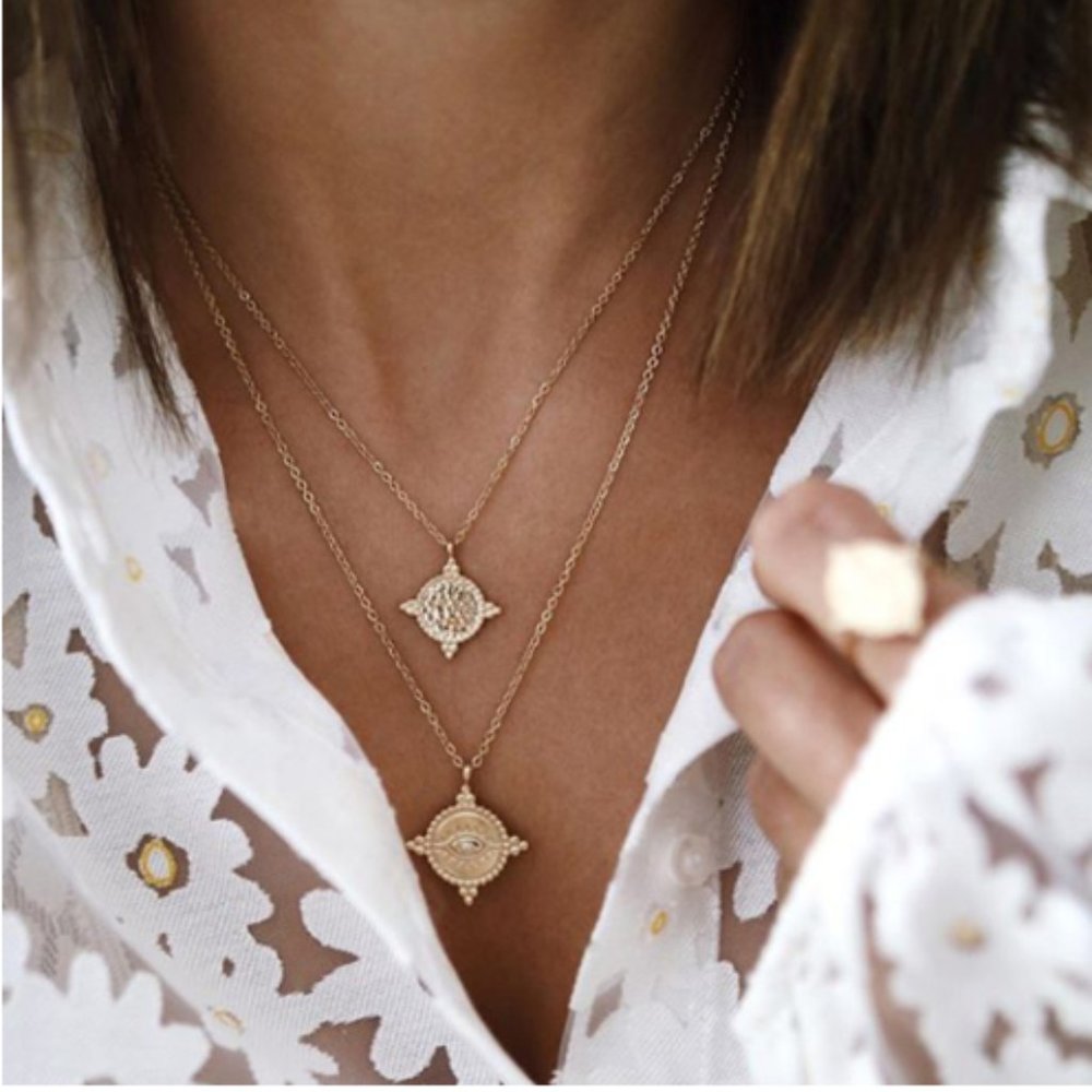 "Dreamer's Horizons" Boho Minimal Layered Necklace - Picture 1 of 3